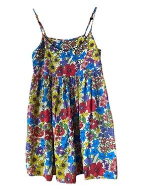 Natural Life Gigi Floral Babydoll Dress Cottagecore Swing Mini Colorful Print M